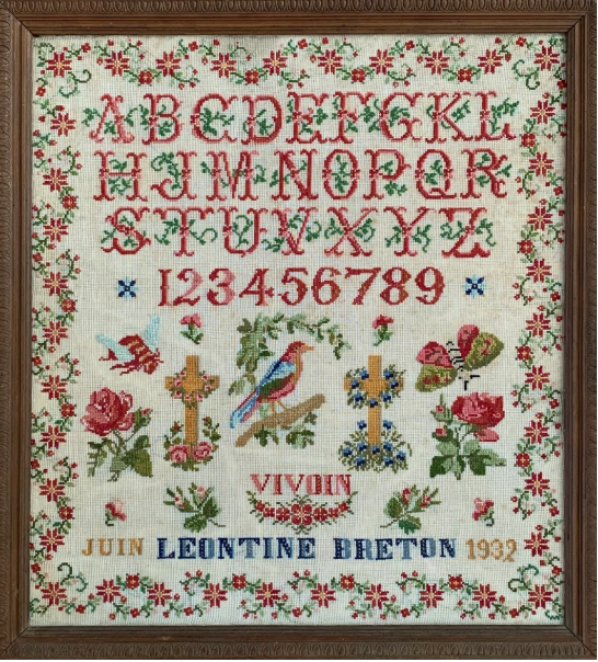 Leontine Breton 1932 - Reproduction Sampler by Reflets de Soie