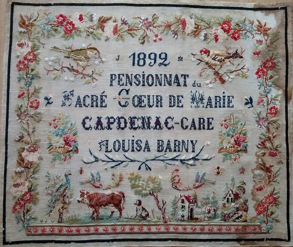Louisa Barny 1892 - Reproduction Sampler by Reflets de Soie