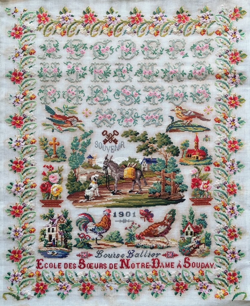 Louise Lallier - Reproduction Sampler by Reflets de Soie