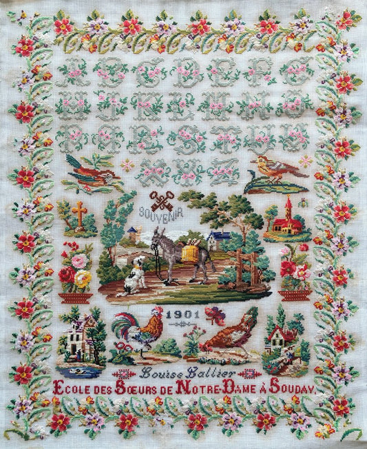 Louise Lallier - Reproduction Sampler by Reflets de Soie