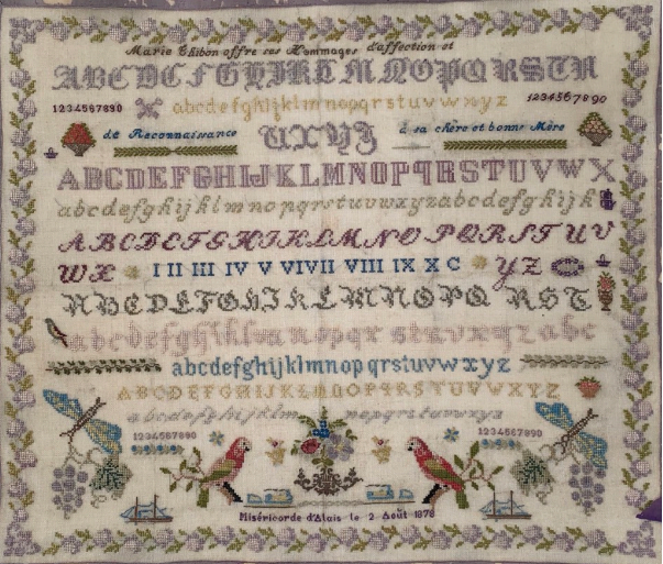 Marie Thibon 1878 - Reproduction Sampler by Reflets de Soie