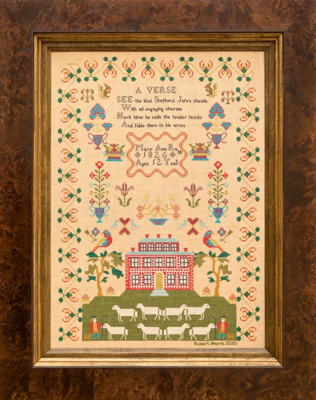 Mary Ann Ragg 1826 ~ Reproduction Sampler Pattern by Hands Across the Sea Samplers