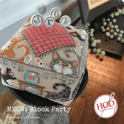 Block Party Meow - Cross Stitch Pattern by Hands On Design