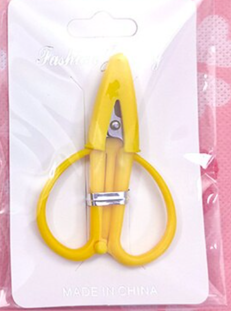 Mini Scissors with a Silicone safety cap