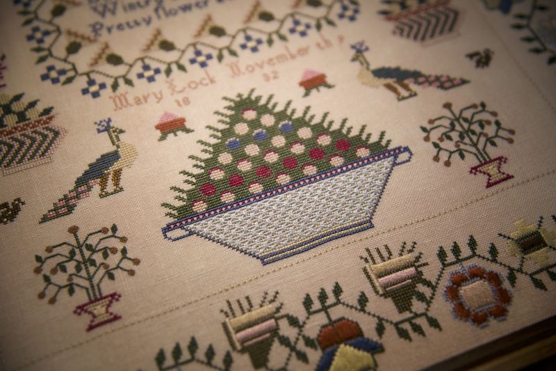 Mary Lock 1832 ~ Reproduction Sampler Pattern by Hands Across the Sea Samplers