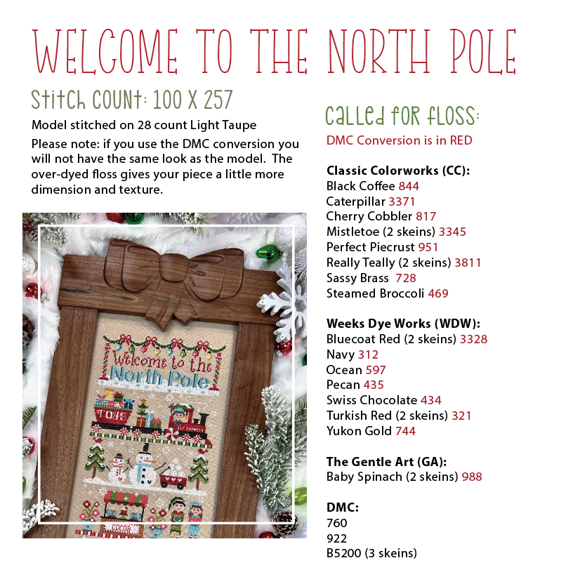 Welcome to the North Pole Booklet - Cross Stitch Pattern by Primrose Cottage