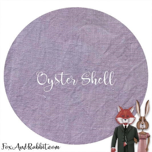 Fox and Rabbit Hand Dyed Linen - Oyster Shell