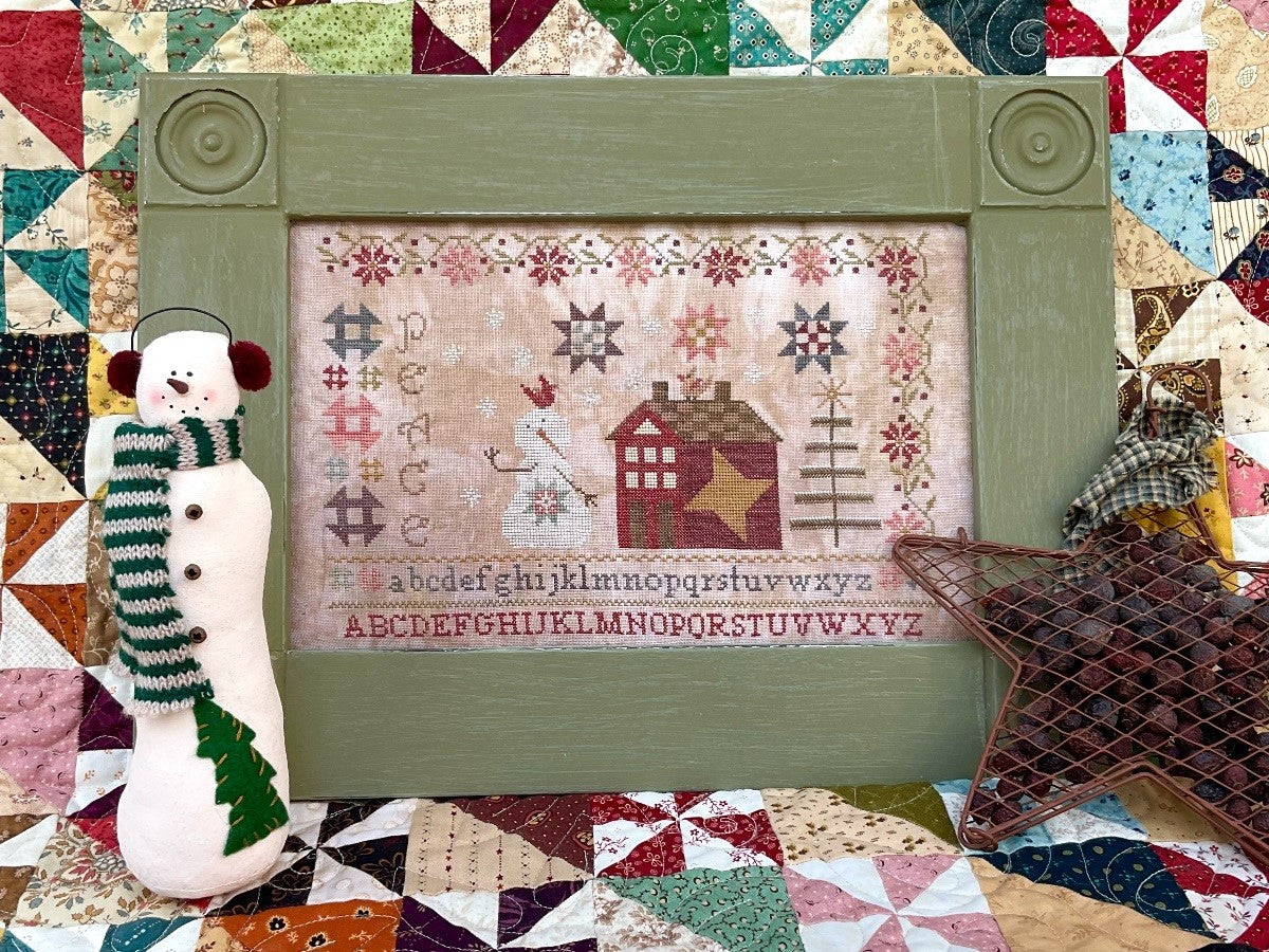 Peace, Winter at Pansy Patch Manor - Cross-stitch Pattern by Pansy Patch