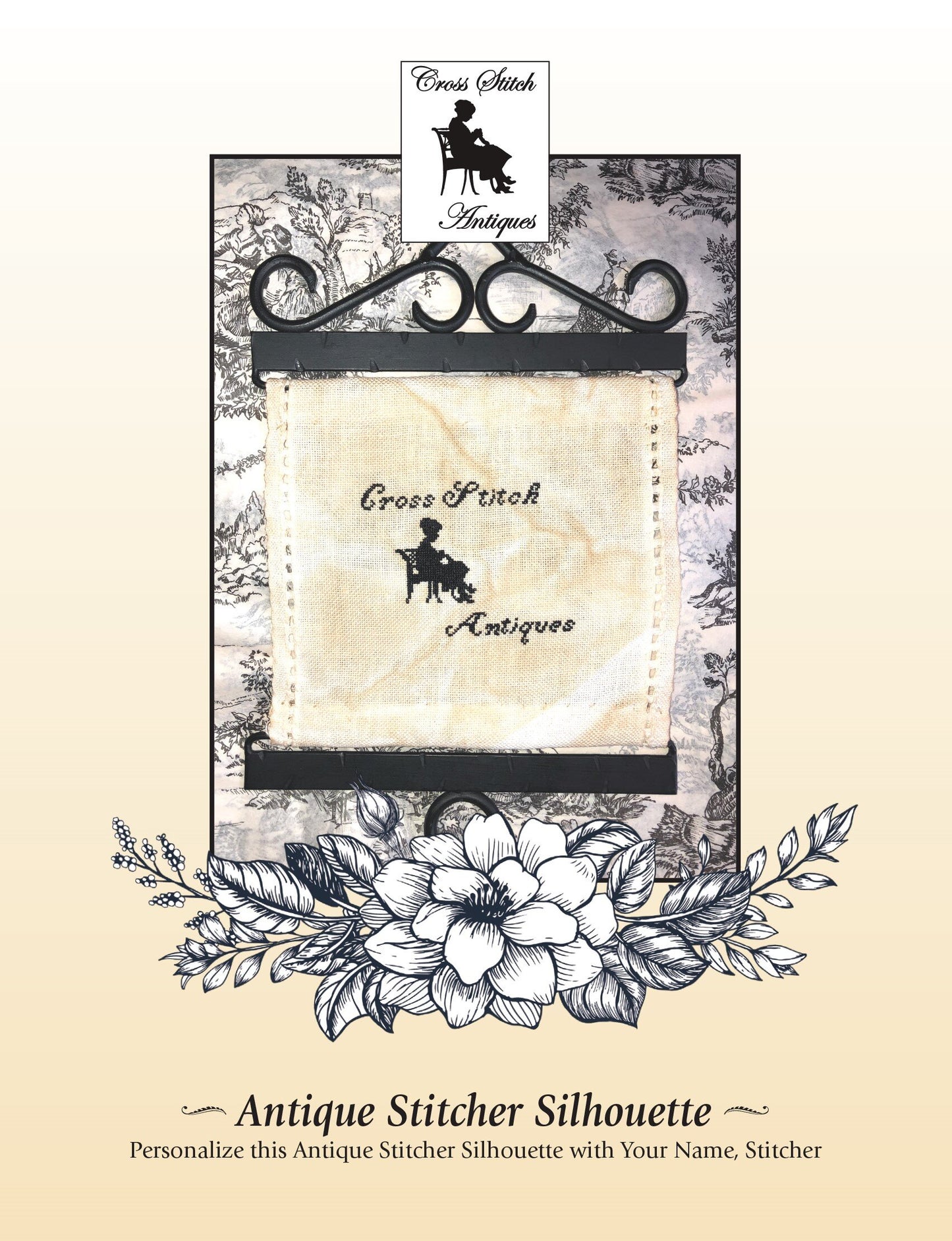 Antique Stitcher Silhouette- Cross Stitch Pattern by Cross Stitch Antiques