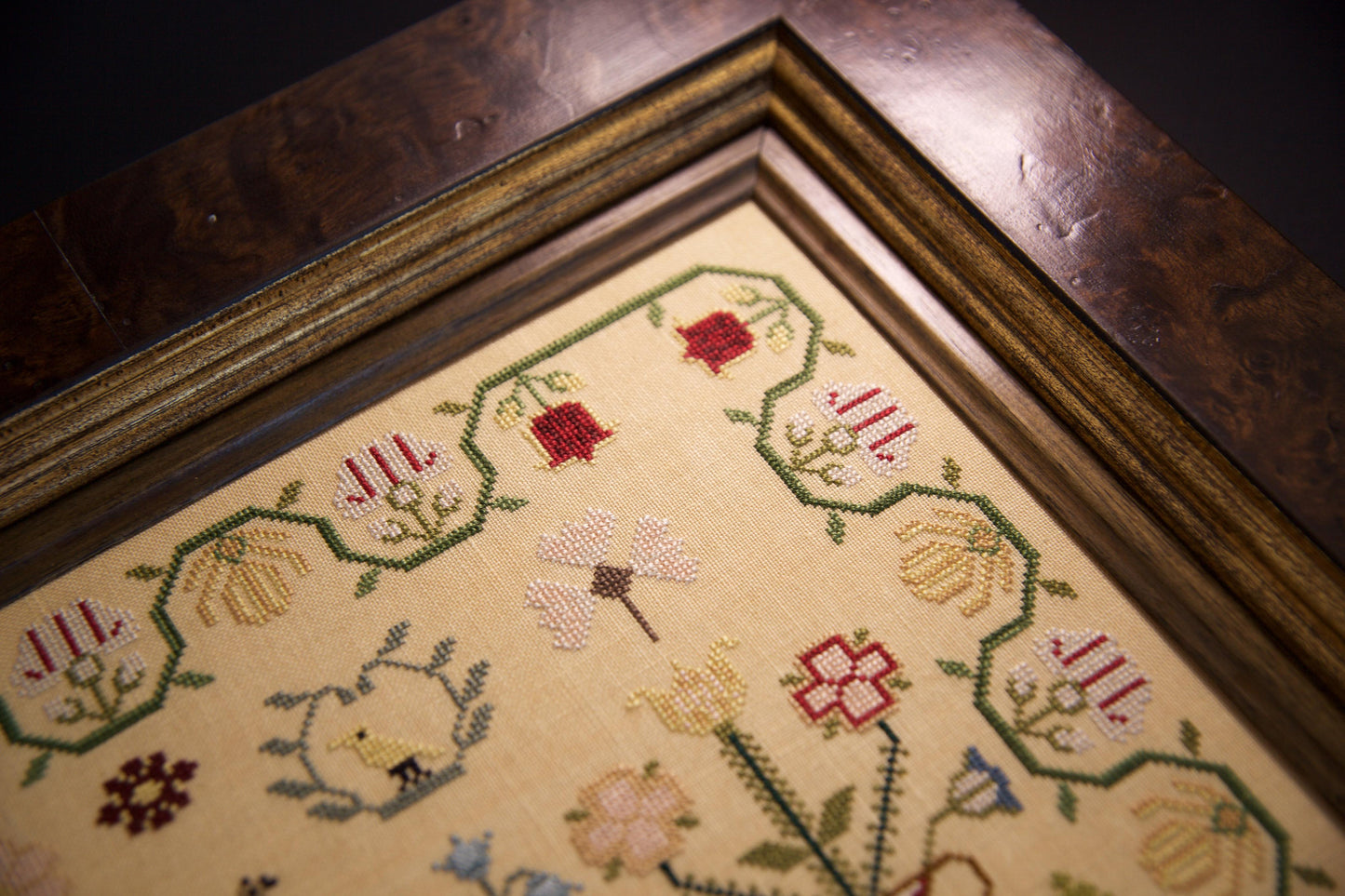 Ruth Bates 1823 ~ Reproduction Sampler Pattern by Hands Across the Sea Samplers