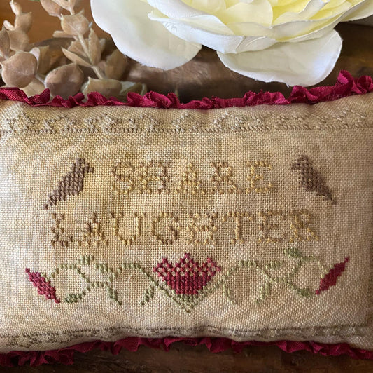 Share Laughter - Cross-stitch chart by Frog Cottage Designs