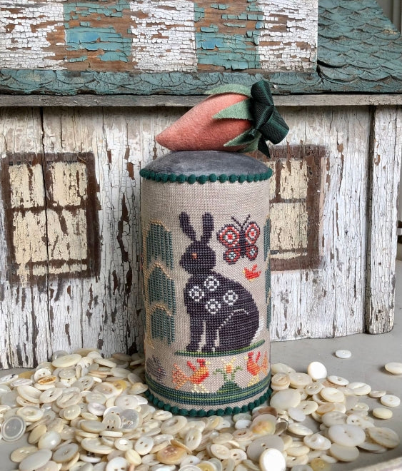 Spring Pin Drum - Cross Stitch Pattern by Kathy Barrick