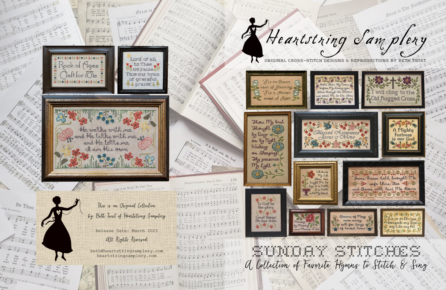 Sunday Stitches Book - Cross Stitch Patterns by Heartstring Samplery