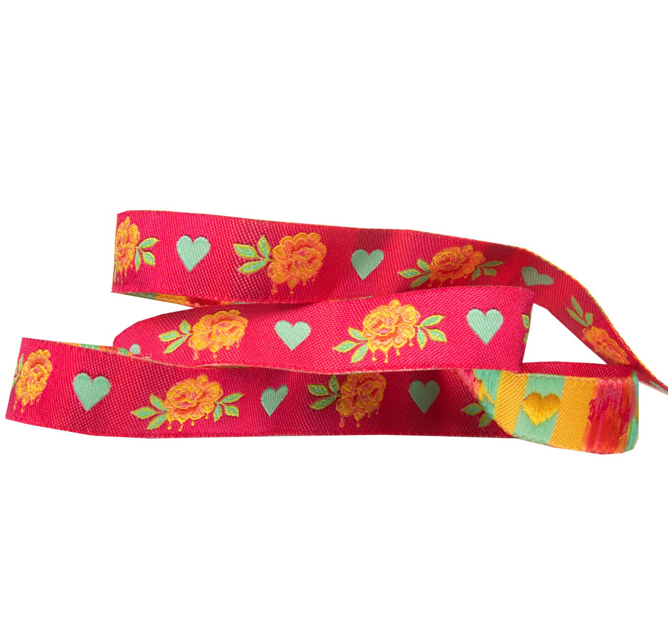 Painted Roses Pink-5/8"-Tula Pink Curiouser Ribbon