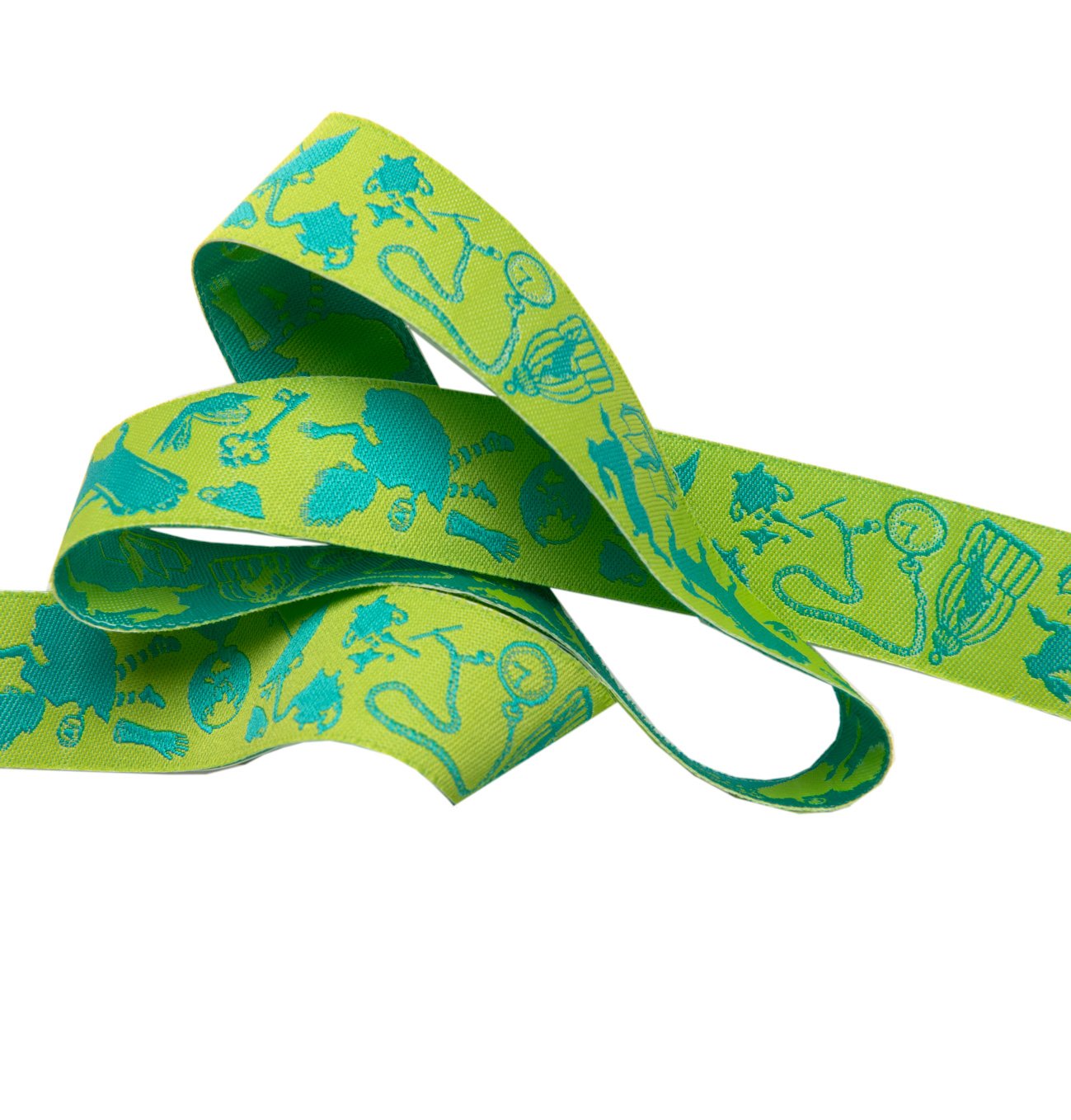 Down the Rabbit Hole Green-7/8"-Tula Pink Curiouser Ribbon