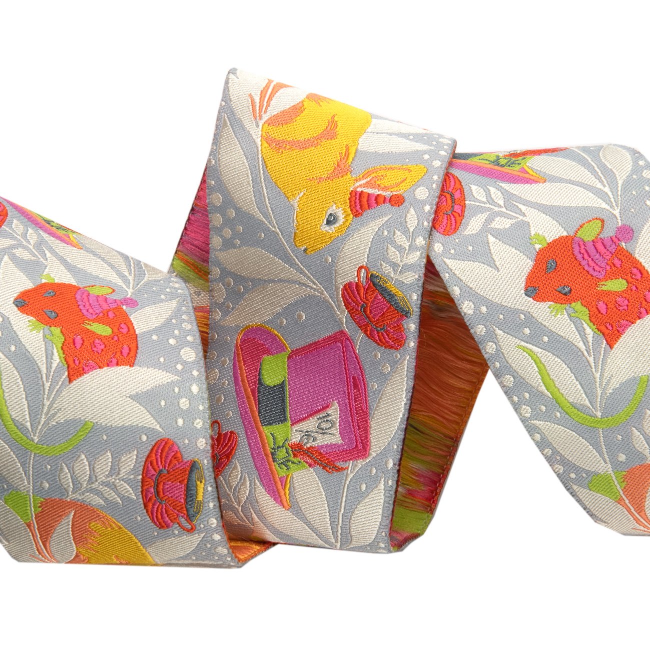 Madhatter Pink- 2"-Tula Pink Curiouser Ribbon
