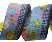 Tortoise and Bird Ribbon - Folk Tails by Sue Spargo