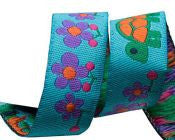 Turquoise Tortoise Ribbon - Folk Tails by Sue Spargo