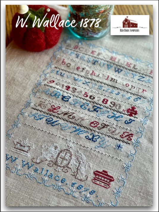 W. Wallace 1878 - Reproduction Sampler Chart by Red Barn Samplers