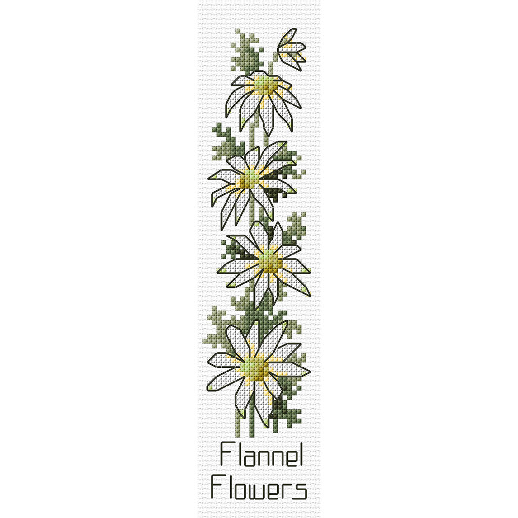 Flannel Flowers Bookmark Kit - Cross Stitch Kit by Country Threads