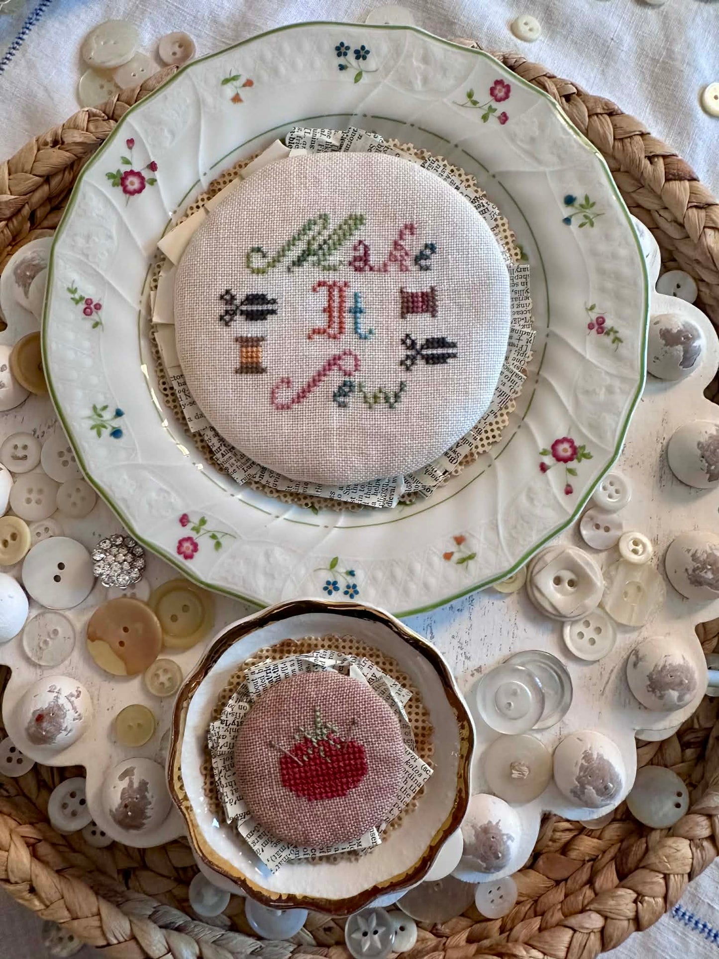Make it Sew Plate-itude - Cross Stitch Pattern by Lucy Beam