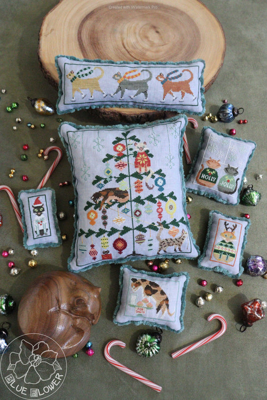 12 Cats of Christmas - Cross Stitch Pattern by The Blue Flower
