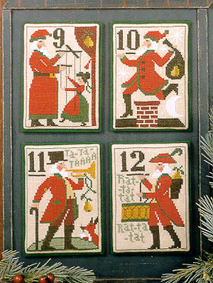 Santa's 12 Days 9-12 - Cross Stitch Pattern by The Prairie Schooler