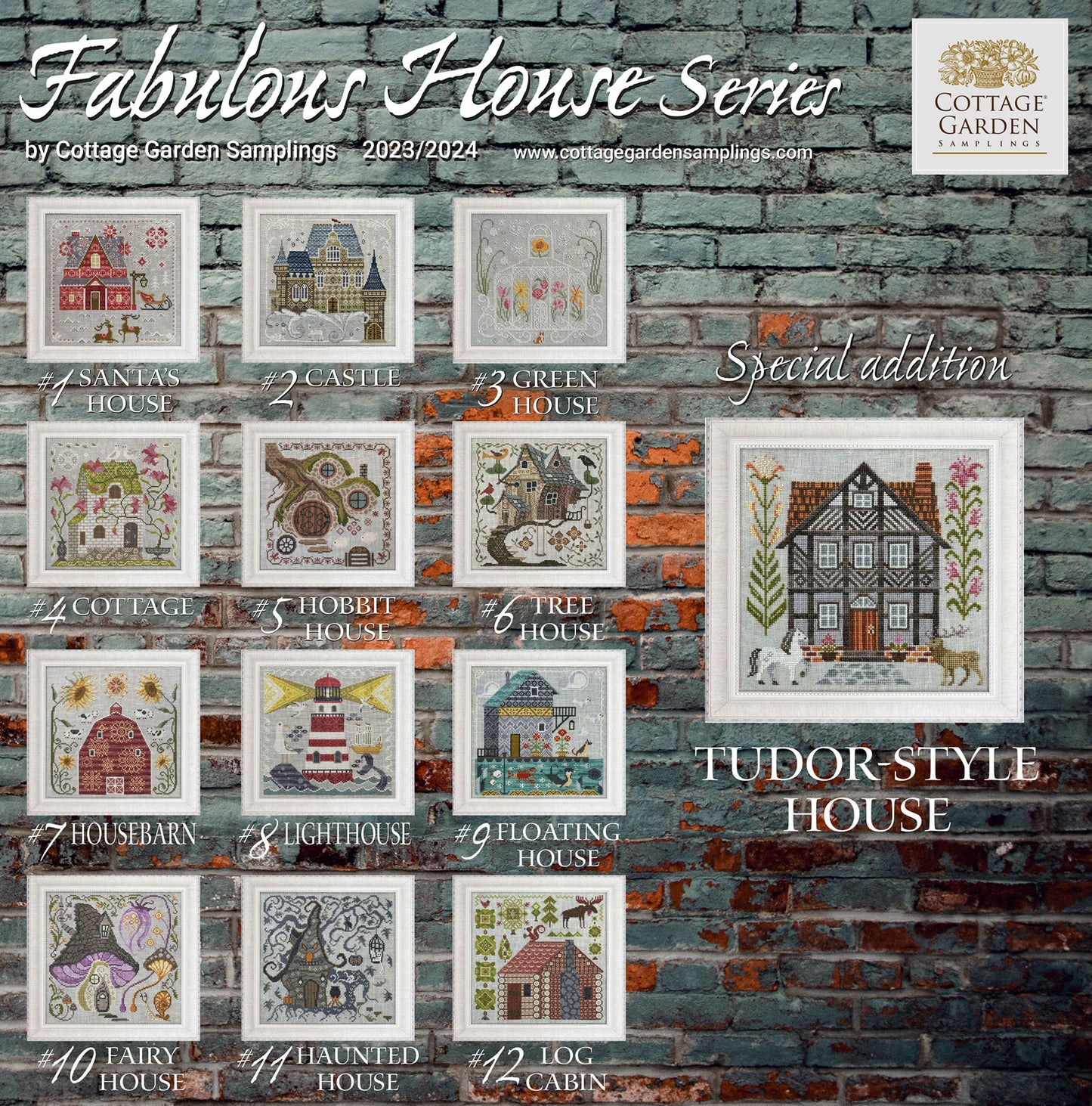 Tudor Style House #13 Fabulous Houses - Cross Stitch Chart by Cottage Garden Samplings