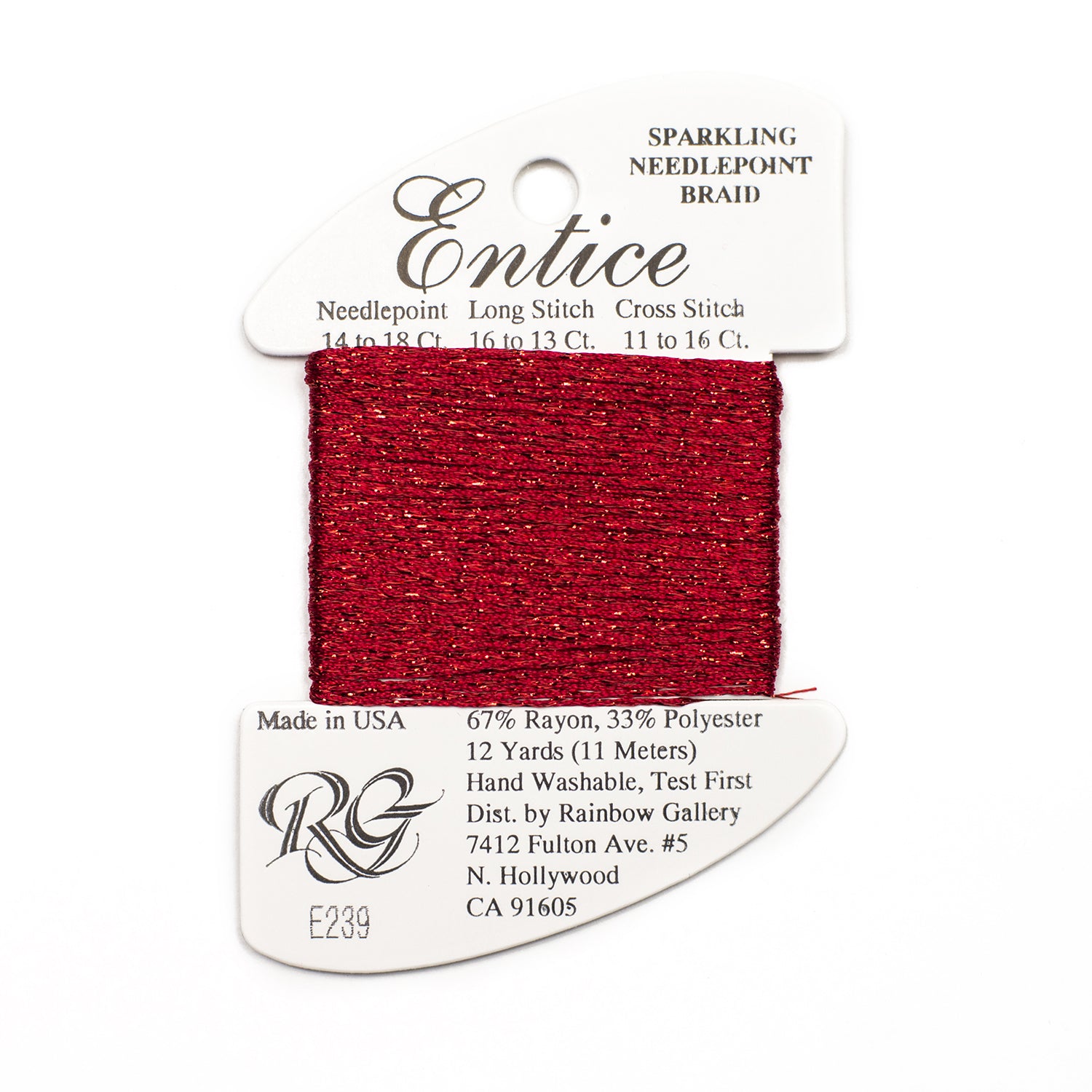 Rainbow Gallery Entice - Needlepoint Sparkling Braid – A Stitch in Time