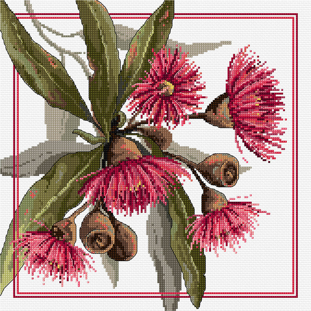 Gum Blossoms - Cross Stitch Chart by Country Threads