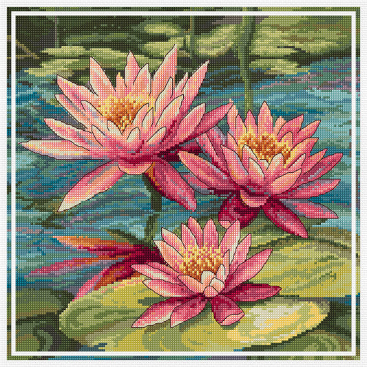 Waterlilies - Cross Stitch Chart by Country Threads