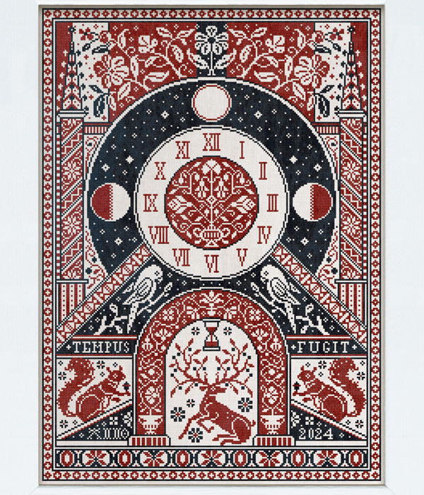 2024 SAL No Time Like the Present - Cross Stitch Pattern by Modern Folk Embroidery