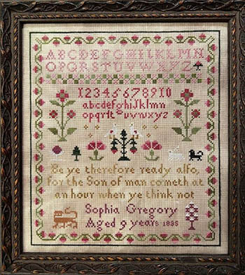 Sophia Gregory - Reproduction Sampler by The Scarlett House