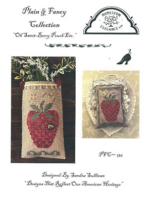 Oh Sweet Berry Pouch - Cross Stitch Pattern by Homespun Elegance