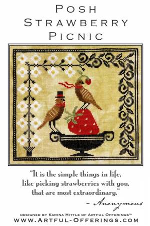 Posh Strawberry Picnic - Cross Stitch Pattern by Artful Offerings