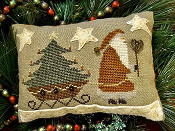 Santa's On His Way - Cross Stitch Pattern by Homespun Elegance