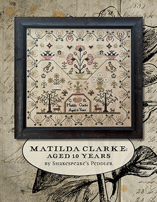 Matilda Clarke - Reproduction Sampler Chart by Shakespeare's Peddler