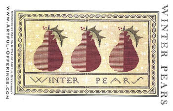 Winter Pears - Cross Stitch Chart by Artful Offerings