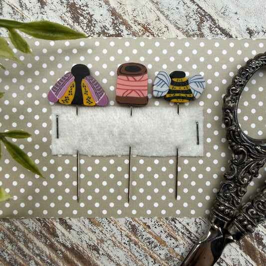 Spring Trinkets - Hand made Pin set by Puntini Puntini PREORDER