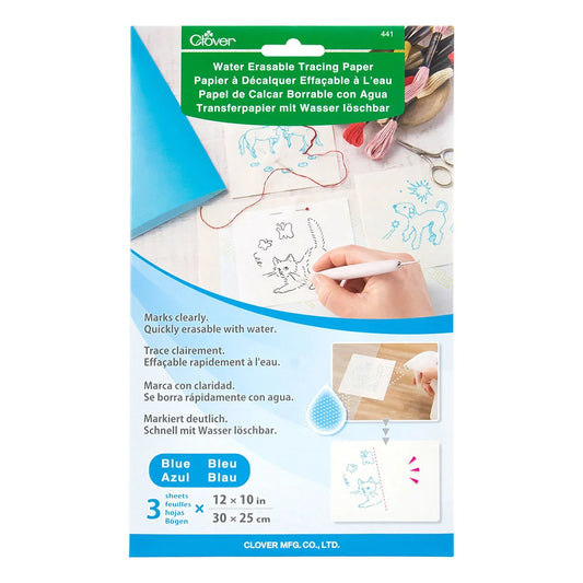 Clover Water Erasable Tracing Paper Blue