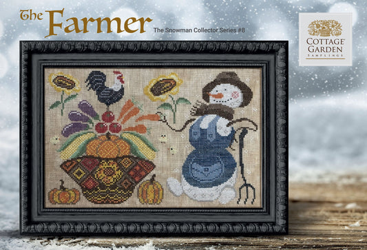 Snowman Collector #8 The Farmer - Cross Stitch Pattern by Cottage Garden Samplings