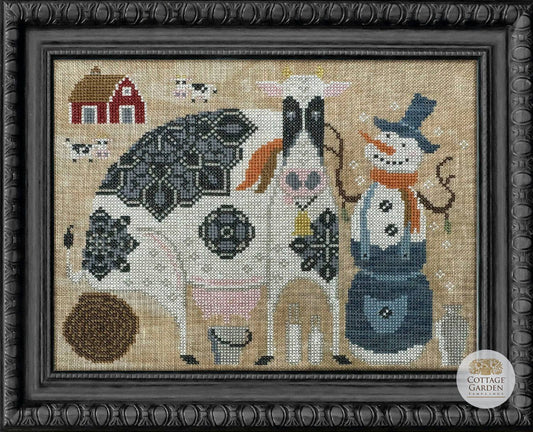 Snowman Collector #10 The Countryman - Cross Stitch Pattern by Cottage Garden Samplings