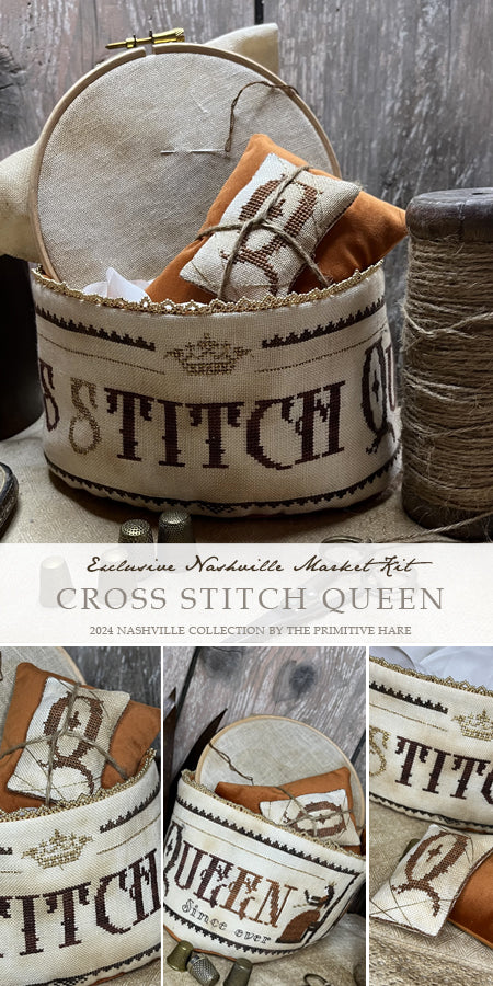 Cross Stitch Queen - Cross Stitch Kit by Primitive Hare