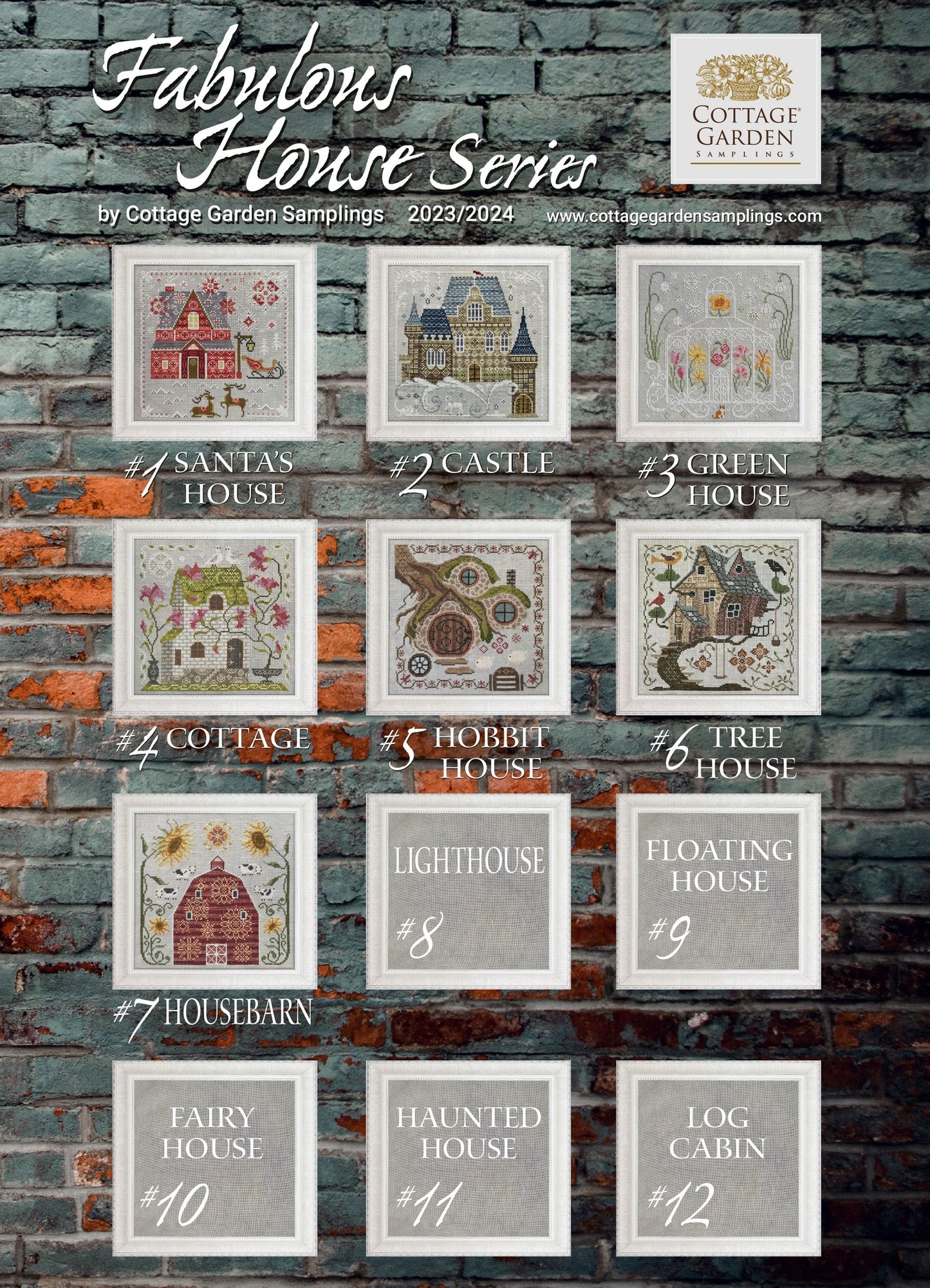 Housebarn - #7 Fabulous Houses - Cross Stitch Chart by Cottage Garden Samplings