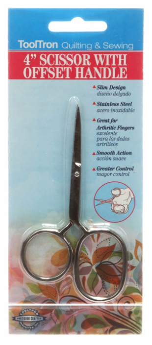 4" Embroidery Scissors - Offset Handle