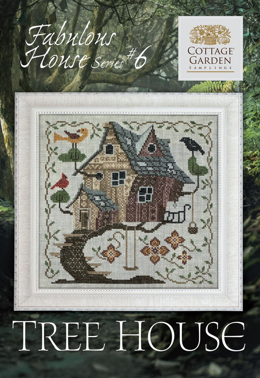 Tree House - #6 Fabulous Houses - Cross Stitch Chart by Cottage Garden Samplings