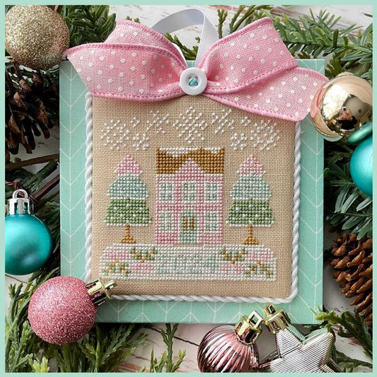 Christmas House #1 Pastel Collection- Cross Stitch Chart by Country Cottage Needleworks