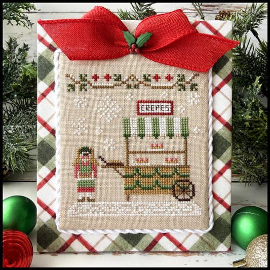 Christmas Market #6 Crepe Cart - Cross Stitch Pattern by Country Cottage Needleworks