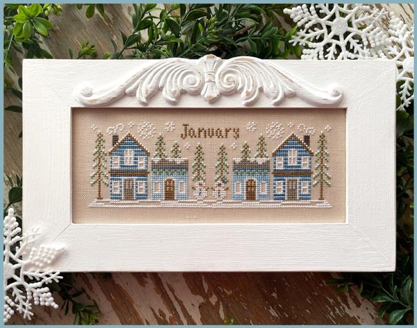 Mini Monthly Village January - Cross Stitch Pattern by Country Cottage Needleworks PREORDER