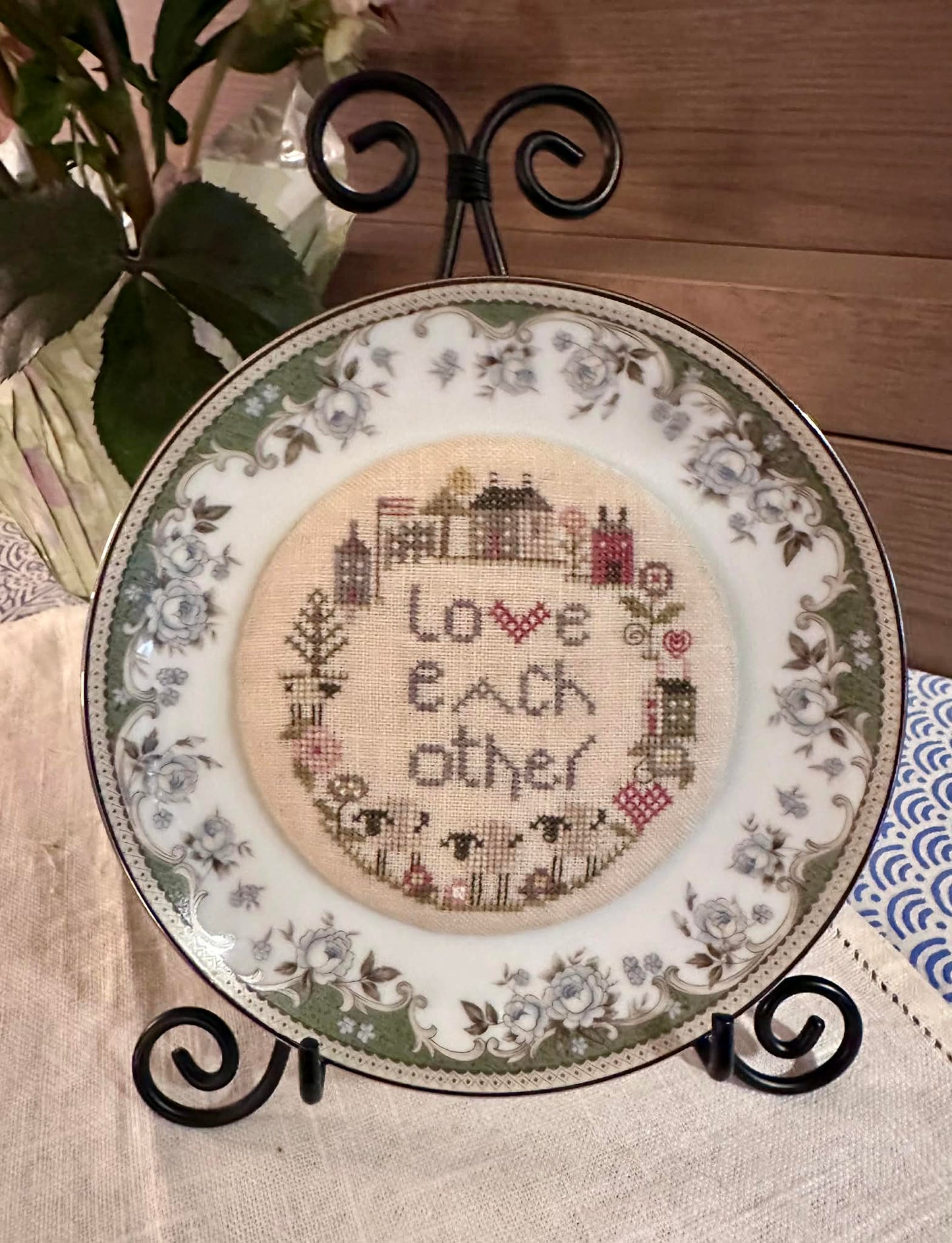 Love One Another Plate-itude - Cross Stitch Pattern by Shepherd's Bush PREORDER